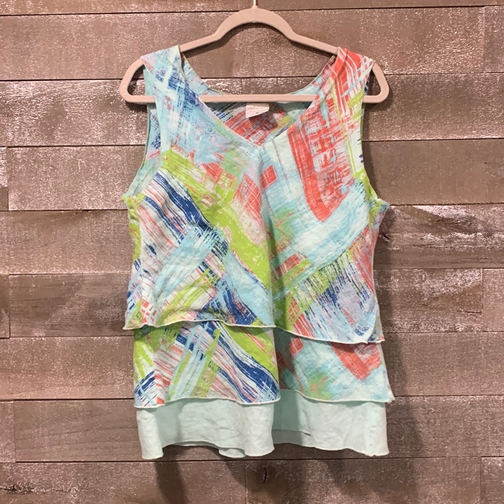 Click Colorful Linen Tank